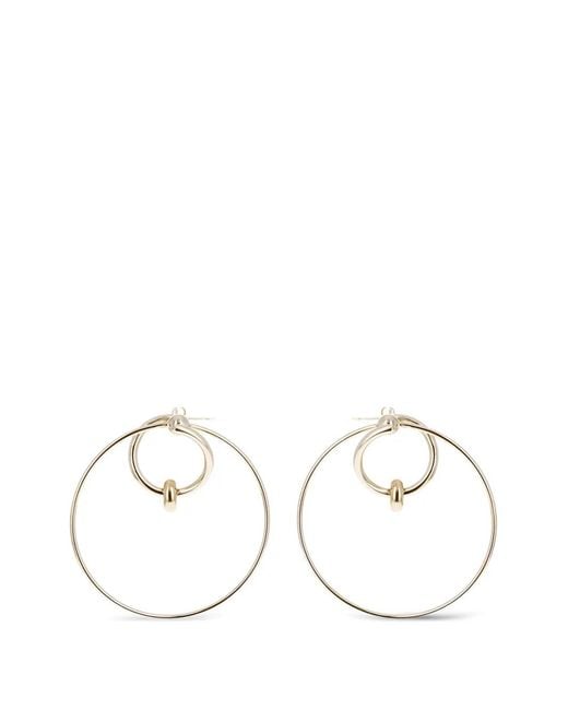 Justine Clenquet White Eva Circle Earrings