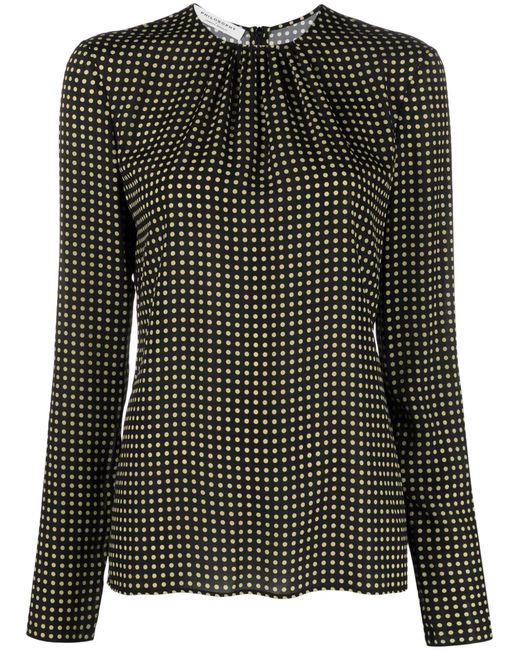 Philosophy Di Lorenzo Serafini Black Polka-Dot Blouse
