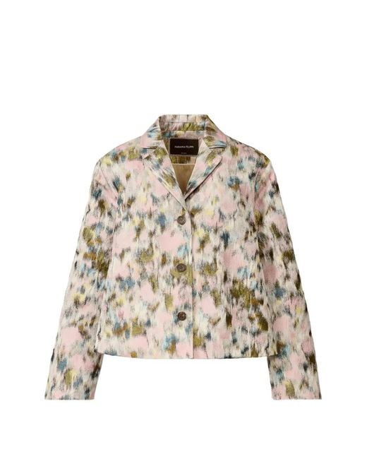 Fabiana Filippi Natural Floral Buttoned Jacket