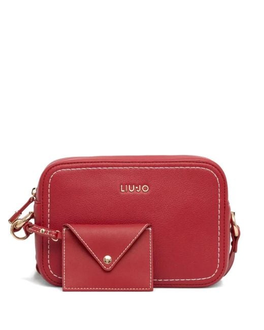 Liu Jo Red Logo-Lettering Cross Body Bag