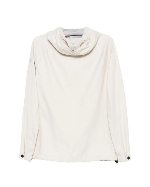 Alpha Tauri White Hooded-Neck Jacket for men