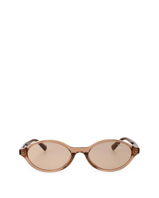 Jimmy Choo Natural Marais Oval-Frame Sunglasses