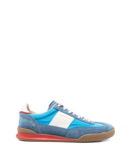 Paul Smith Blue Dover Suede-Panel Sneakers for men