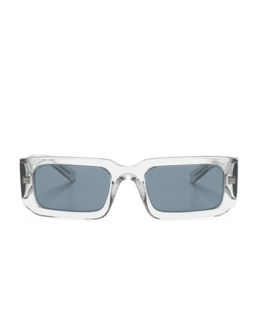 Prada Blue Symbole Rectangle-frame Sunglasses for men