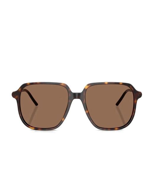 Moncler Brown Tortoiseshell Square Sunglasses