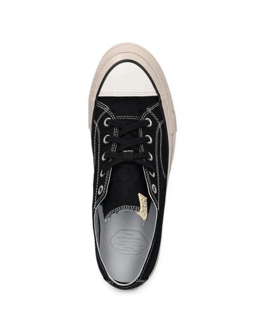 Visvim Black Logo-Patch Low-Top Sneakers for men