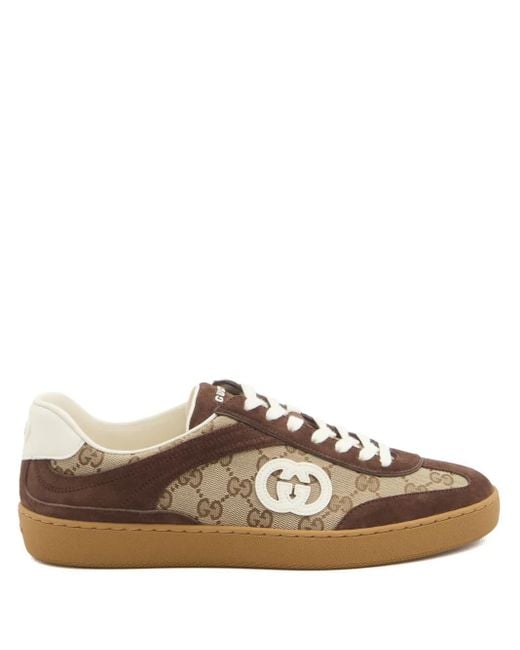 Zapatillas Interlocking G Gucci de hombre de color Brown