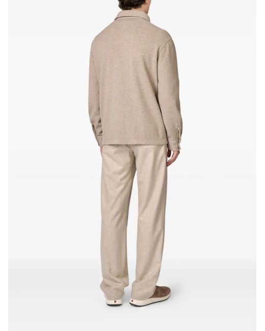 Tod's Natural Buttoned Flap-Pocket Shirt Jacket for men