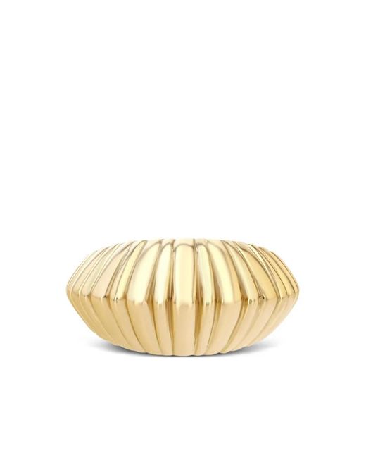 Lizzie Mandler Metallic 18Kt Xl Fluted Crescent Band Ring