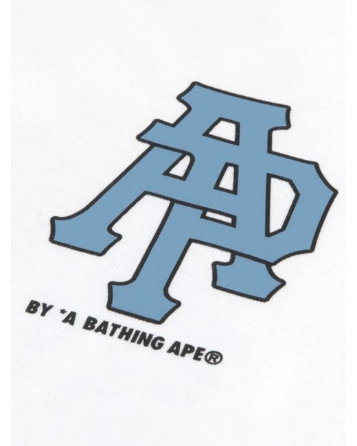 Aape By A Bathing Ape White Logo-Print T-Shirt for men