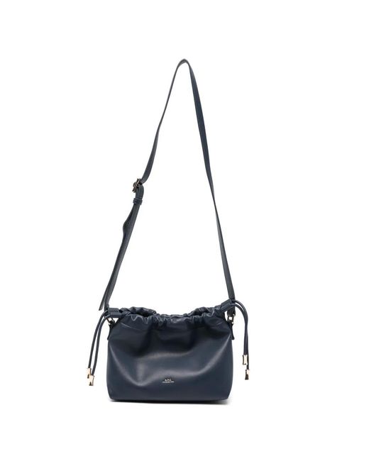 A.P.C. White Mini Ninon Shoulder Bag