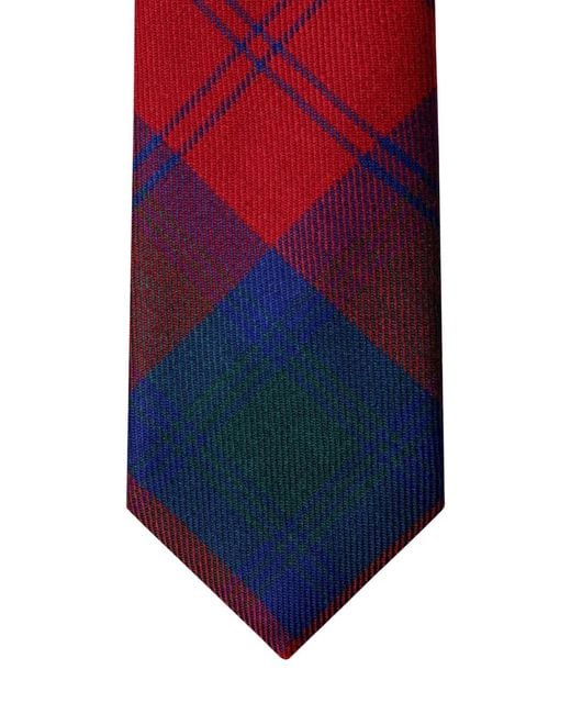 Hackett Red Tartan Wool Tie for men