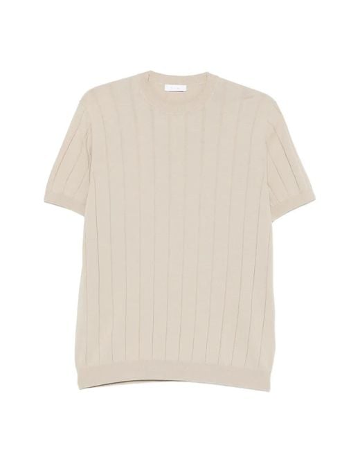 Diktat White Vertical-Ribbed Sweater for men
