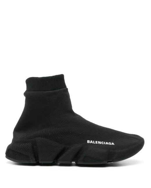 Balenciaga Black Speed 2.0 Sneakers in Strickooptik
