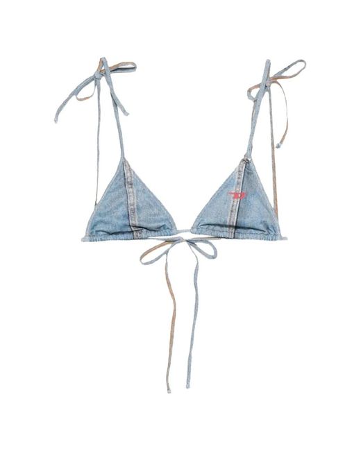 DIESEL Blue Triangle Bikini Top