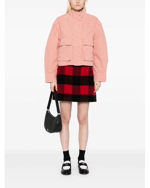Maison Kitsuné Pink Cropped Workwear Jacket