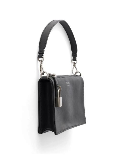 Prada Black Antiqued Leather Pouch for men