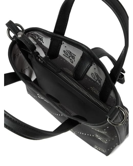 Karl Lagerfeld Black Logo-Embellished Tote Bag