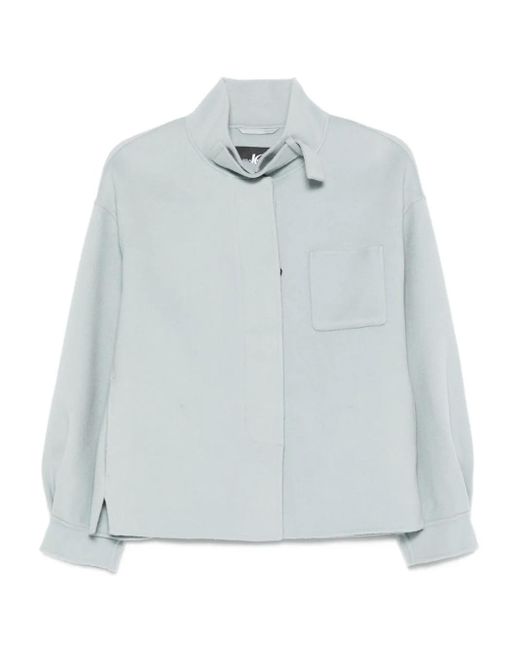 Sobrecamisa con cuello alto Luisa Cerano de color Blue