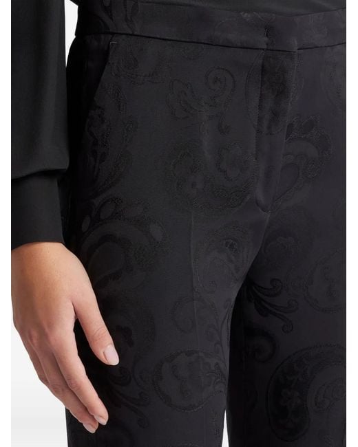 Etro Blue Jacquard Flared Trousers