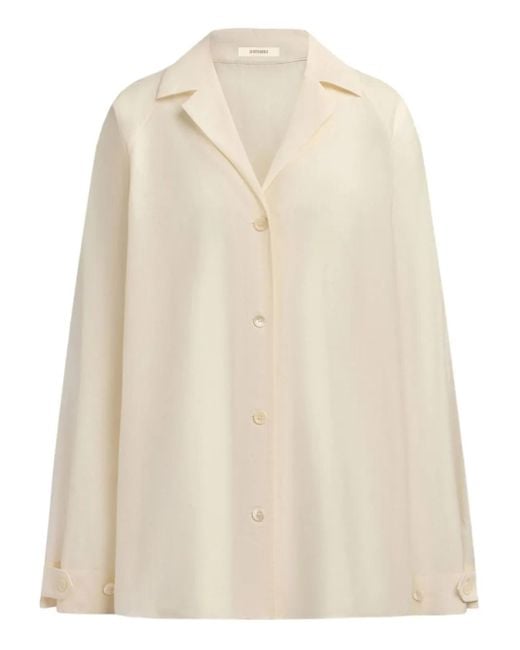 12 STOREEZ Linnen Blouse in het Natural