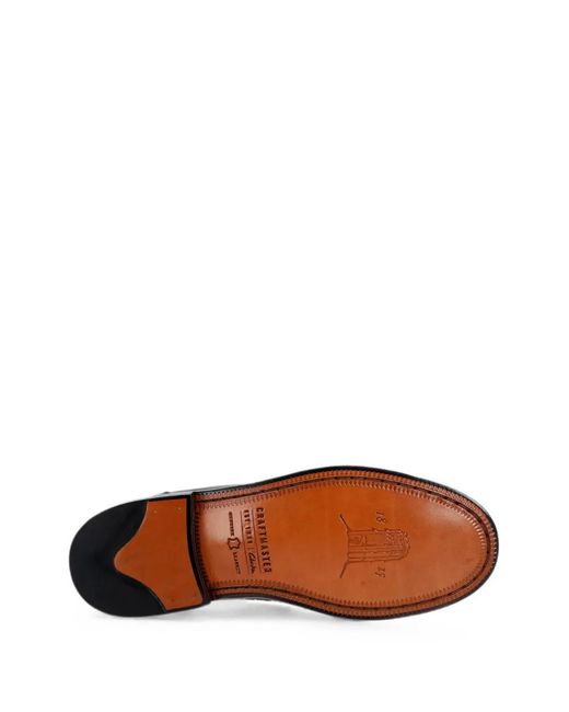 Clarks Black Craftmaster Graphic-Print Leather Loafers for men