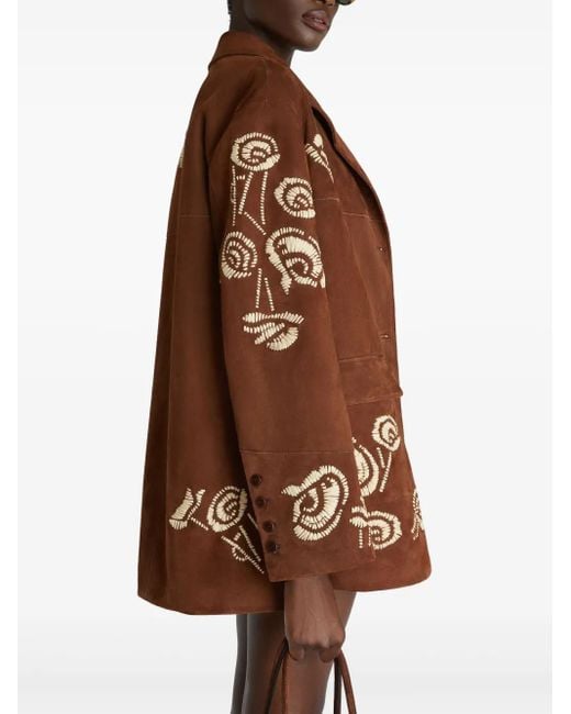 Ermanno Scervino スエード シングルジャケット Brown
