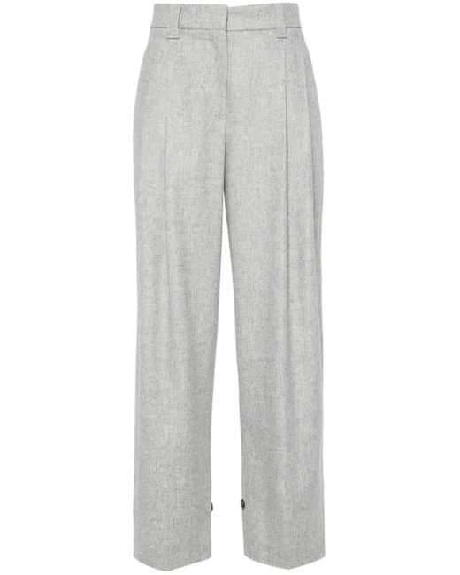 Brunello Cucinelli Gray Tailored Trousers