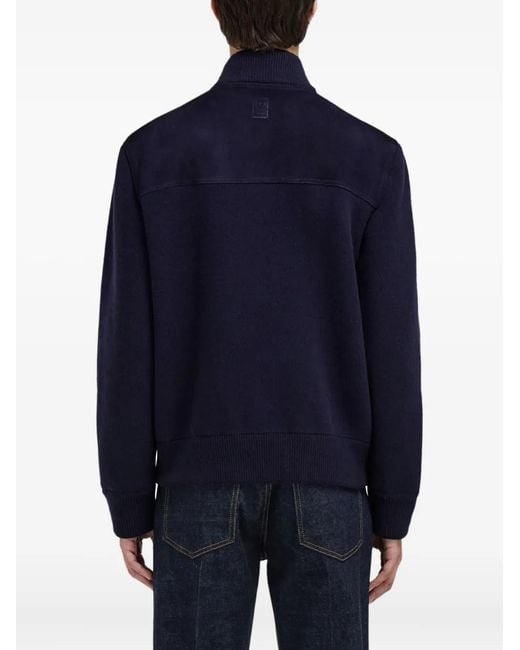 Ferragamo Blue Veste Bomber À Manches Longues for men
