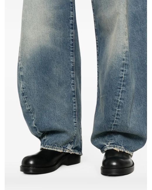 R13 Blue Janine Wide-Leg Jeans