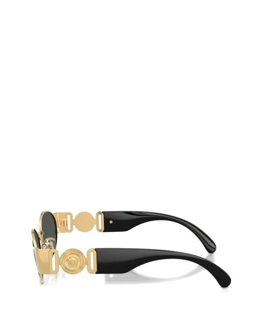 Versace Metallic Oval-Frame Sunglasses for men