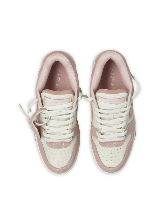 Off-White c/o Virgil Abloh White Out Of Office Suede Panel Sneakers
