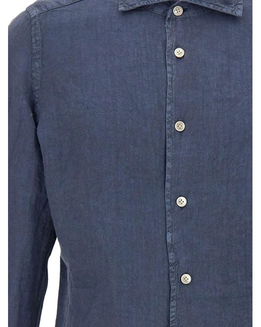 Eleventy Blue Buttoned Shirt for men