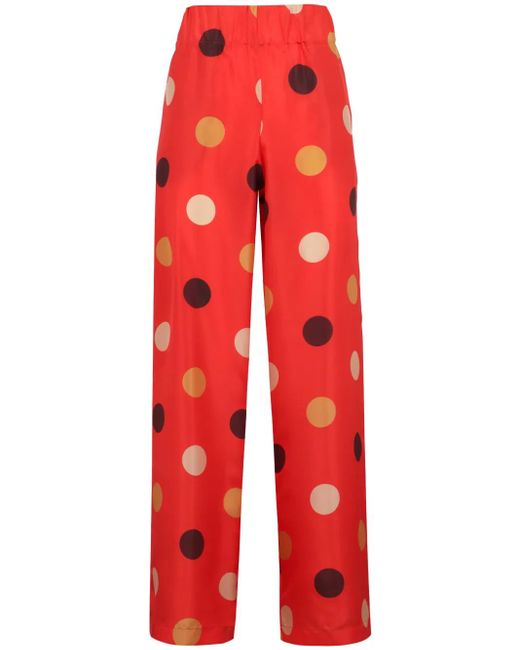 Aspesi Red Hose Mit Polka Dots