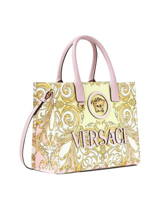 Versace Metallic Medusa Barocco-Print Tote Bag
