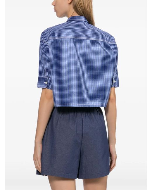 AAPE BY A BATHING AP Blue Checked Shirt
