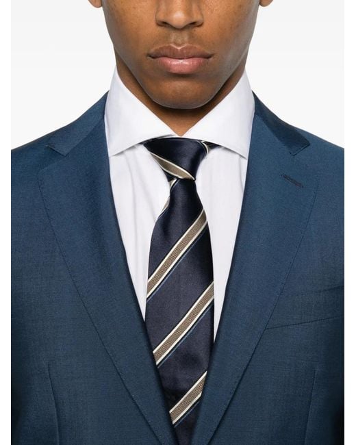 Canali Blue Costume À Simple Boutonnage for men