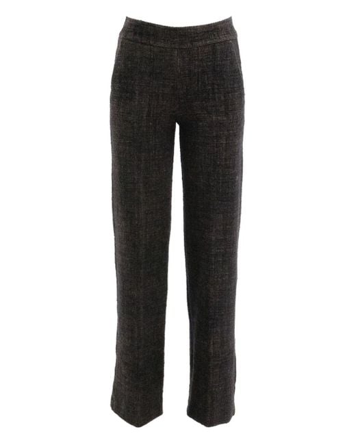 Avenue Montaigne Black Carla Textured Trousers
