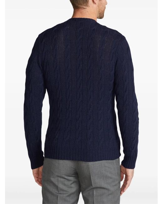 Ralph Lauren Kaschmirpullover Mit Zopfmuster in Blue für Herren