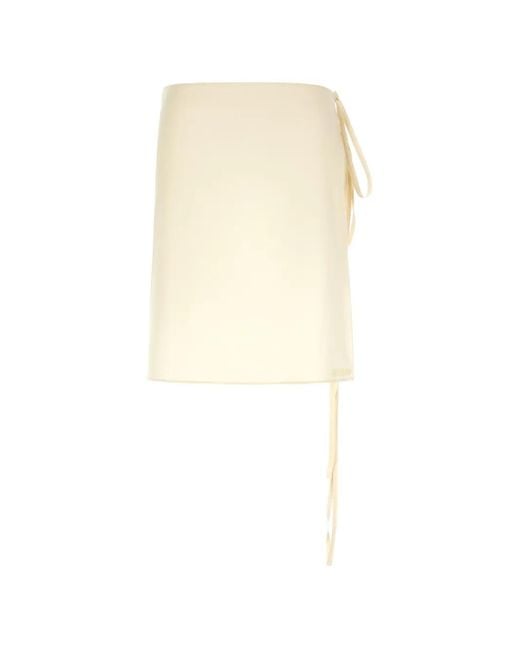 MISENITHE White Vicky Wrap Midi Skirt