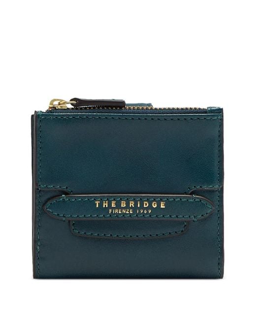 The Bridge Blue Logo-Lettering Leather Wallet