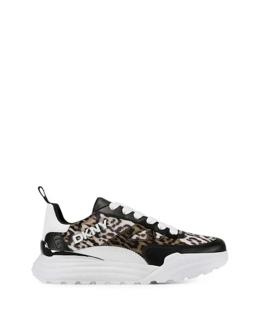 DKNY White Baskets Zanira À Imprimé Léopard
