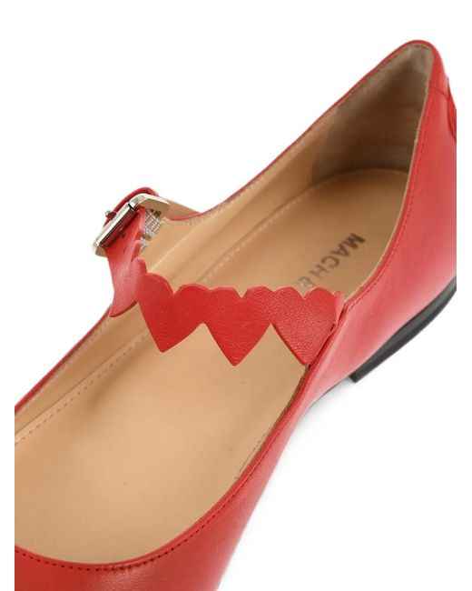 Mach & Mach Red Petit Coeur Ballet Flats