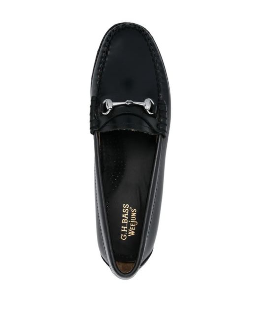 G.H.BASS Black Easy Weejuns Lianna Horsebit Loafers