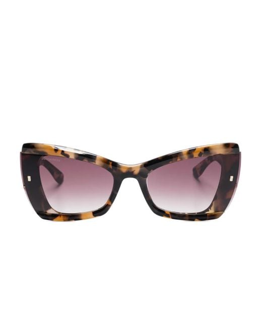 Occhiali Da Sole Cat-Eye Con Effetto Tartarugato di DSquared² in Brown