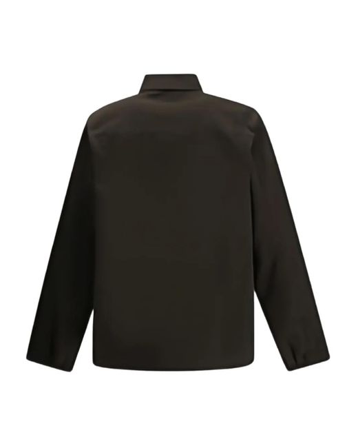 GR10K Black Alpha Patch-Pocket Cotton Shirt Jacket for men