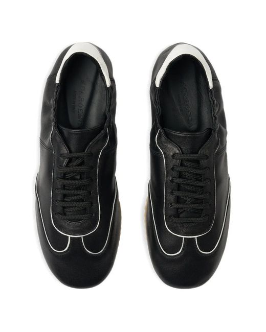 Scarosso Black Riley Leather Sneakers