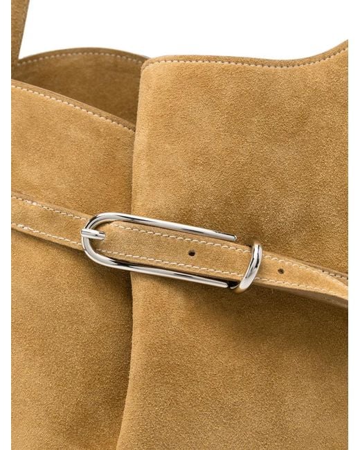 Liffner Metallic Belted Bucket Bag