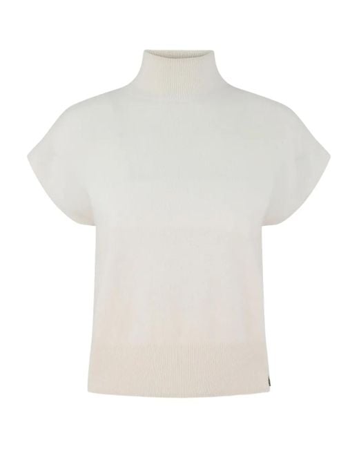 T-Shirt A Collo Alto di Beryll in White