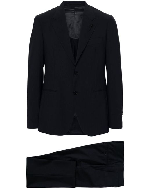 Lardini Black Single-breasted Wool Suit Set for men